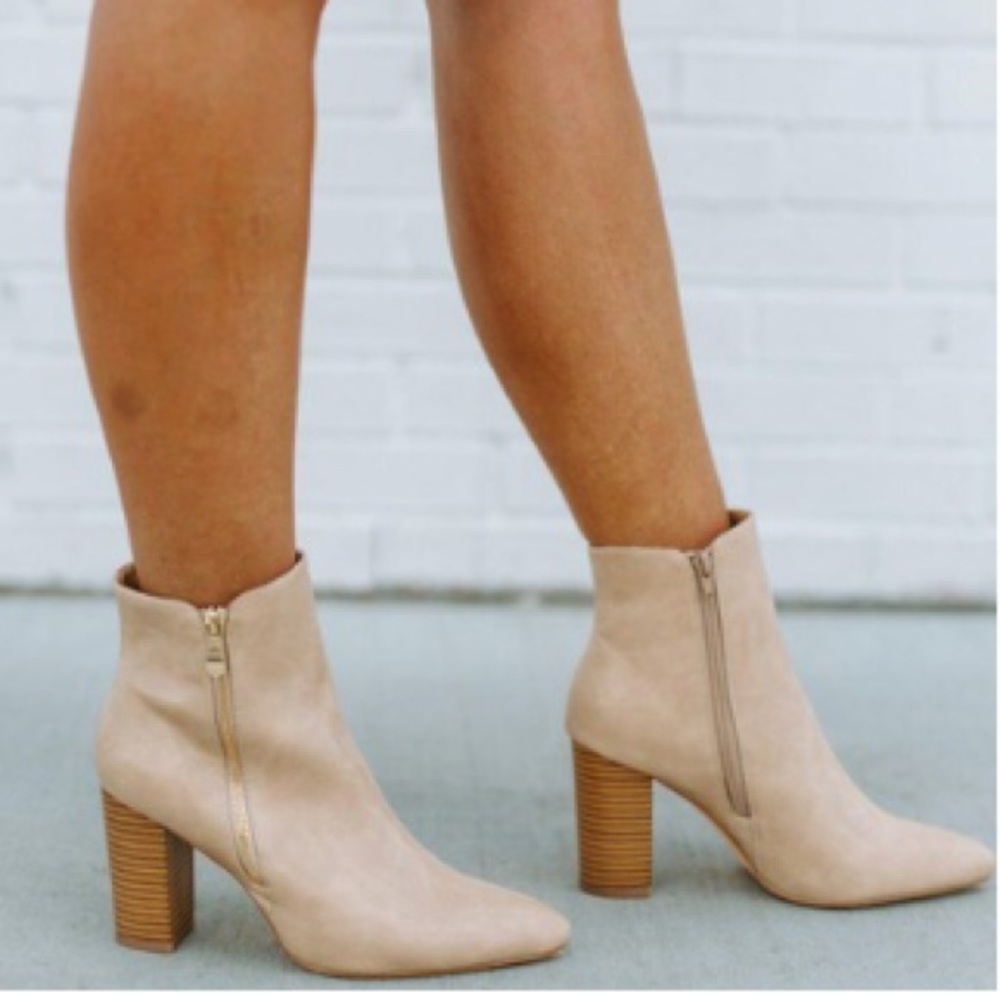 Tan booties